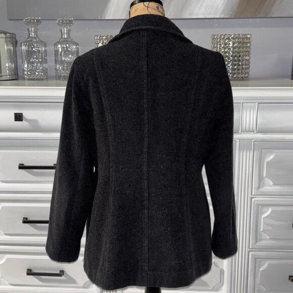Women's Vtg Bromley Collection Medium double-breasted gray wool-blend peacoat - Picture 3 of 8